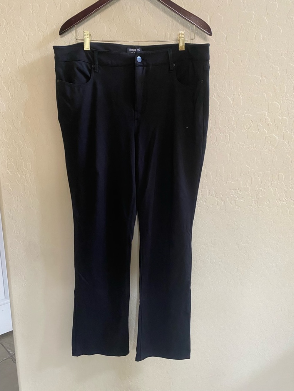 NYDJ Black Straight-Leg Pants